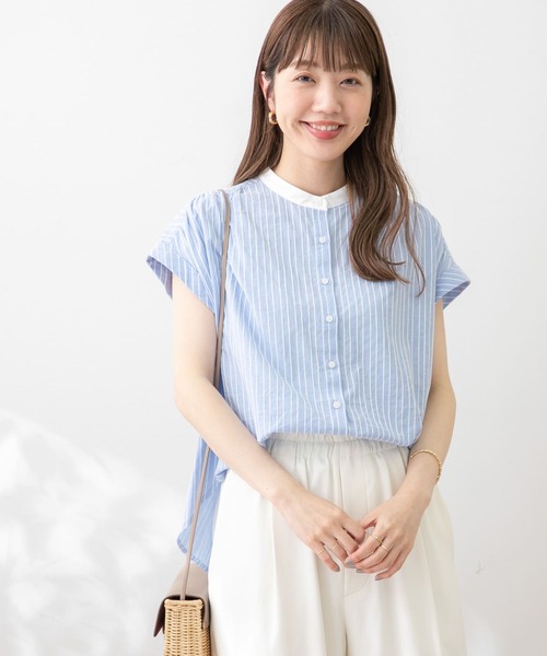 「URBAN RESEARCH Sonny Label」 半袖ブラウス FREE ブルー系その他 レディース_画像6