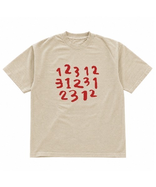 FreeZone tシャツ ハンドライティングナンバープリント オーバーサイズ