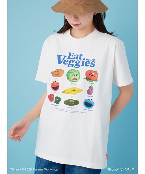 「SESAME STREET」 半袖Tシャツ L ブルー レディース_画像5