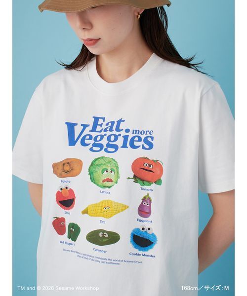 「SESAME STREET」 半袖Tシャツ L ブルー レディース_画像6