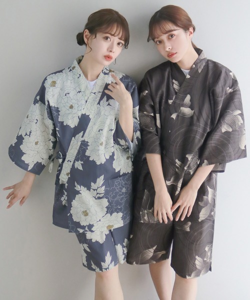レディース 甚平 着こなし 女 浴衣部屋着 夏 浴衣 部屋着 女性 和柄 夏