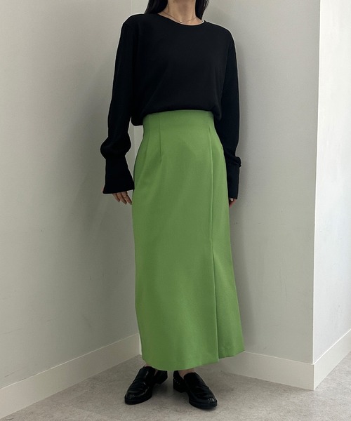 solleim（ソルレム） ロング スカート ハイウエストスリットナロー