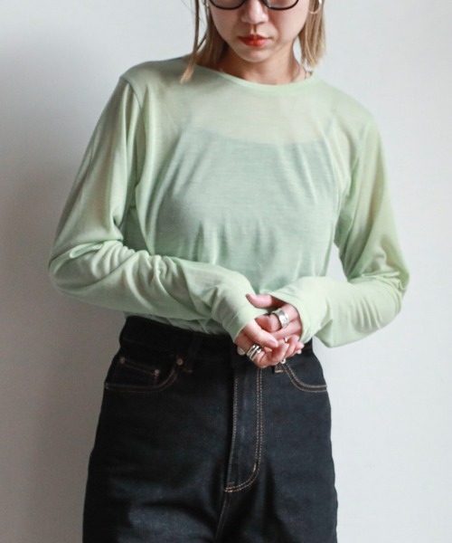 tシャツ Tシャツ クルーネックシアートップス
