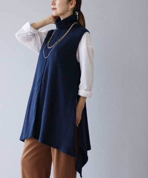 Vieo ベスト ジレ 暖かいだけじゃつまらないニットベスト