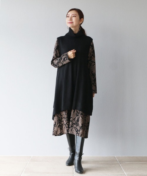 Vieo ベスト ジレ 暖かいだけじゃつまらないニットベスト