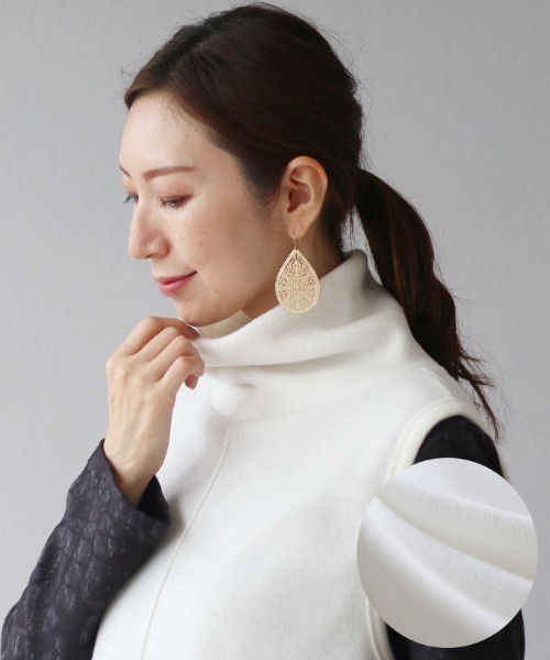 Vieo ベスト ジレ 暖かいだけじゃつまらないニットベスト