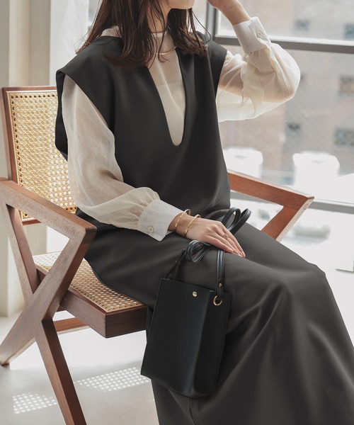 Isn't She？（イズントシー） ワンピース キーネックフレンチロング