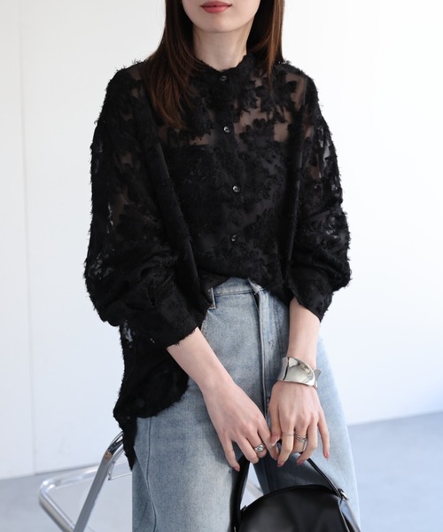 購入者様決定【新品タグ付き】BACCA ジャガードキャミソールブラウス 定価3万 Jacquard Camisole One piece Black / ジャガード キャミソール