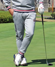 美品 GOLFINO メンズゴルフパンツ W86 ゴルフィーノ 紺色 GIORNO SEVEN ゴルフ 裾ファスナーサイドライン ポンチ ゴルフ