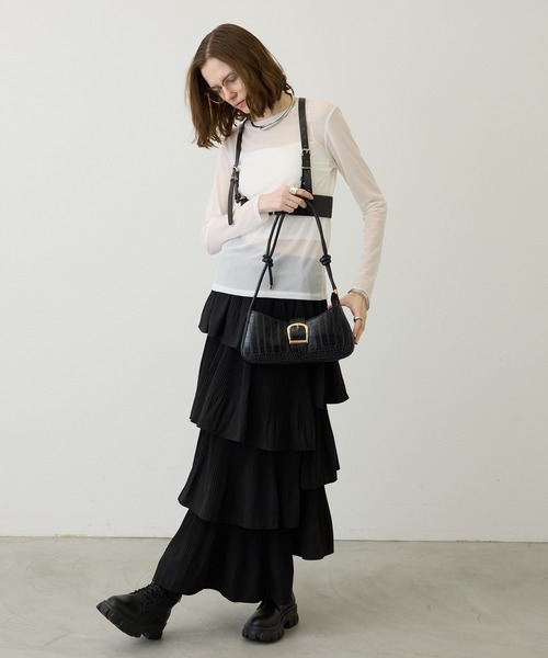 SEN TOKYO スカート イレギュラーデザインティアードスカート
