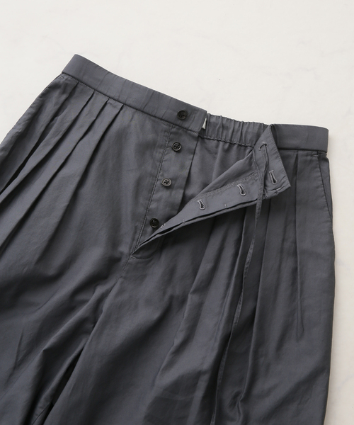 ATON ブラック スラックス FRAMeWORK パンツ スラックス 【ATON/エイトン】MICRO COTTON