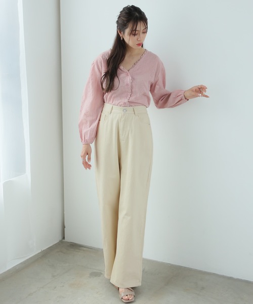 RHCコットン ワイドパンツ ハイウエスト ジーンズ デニム デニムパンツ ハイウエストコットンワイド