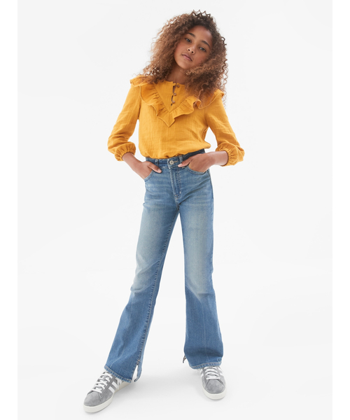 GAP（ギャップ） パンツ ウォッシュウェル ハイライズ '70s フレア