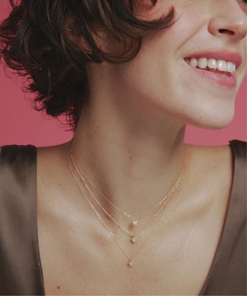「les bon bon」stella / olivia / Ava diamond necklace BOB388 / BOB389 / 【ハート】