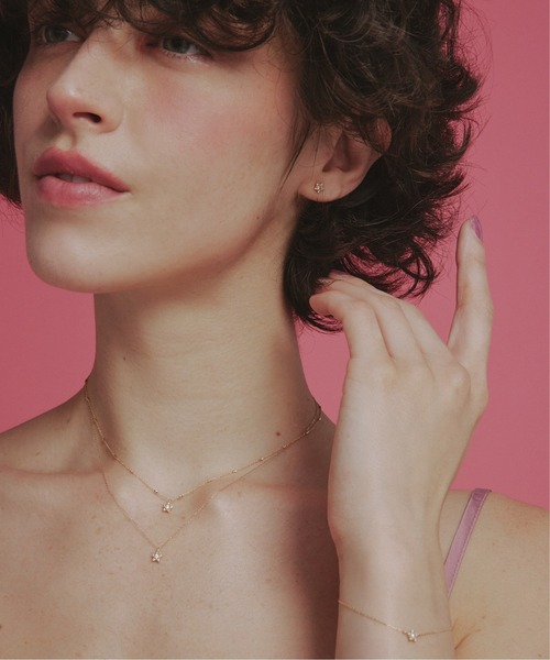 「les bon bon」stella / olivia / Ava diamond necklace BOB388 / BOB389 / 【ハート】