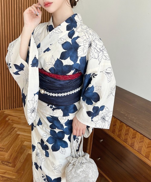 moment+ 浴衣 浴衣3点セット（ゆかた・帯2本）、その他3のみ2点