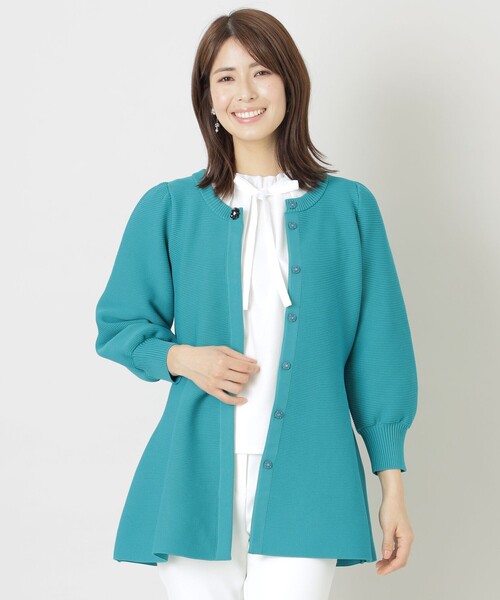 TO BE CHIC カーディガン ポリエステルヤーンチュニック ニット 