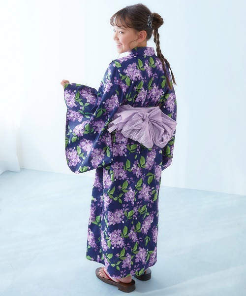 devirock 浴衣 着付けかんたん 兵児帯付き浴衣 キッズ 子供