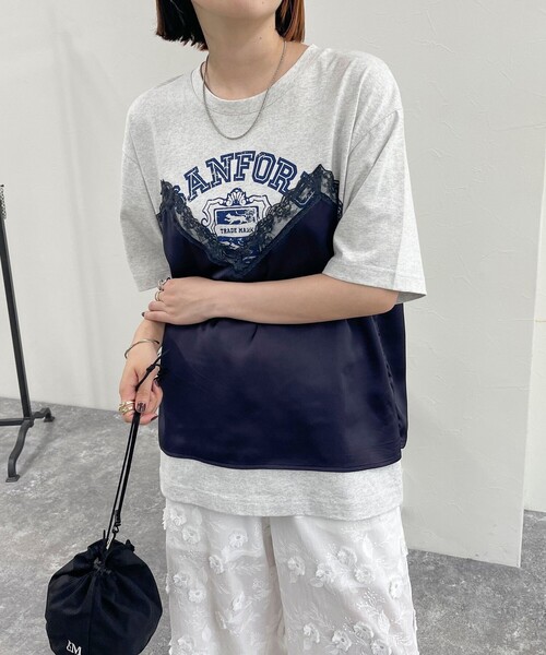 fredy emue tシャツ Tシャツ ビスチェリメイク風Tシャツ