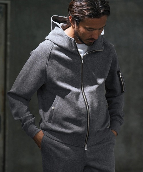 wjk reluxe ma1 ma-1 mj10063-double knit hooded MA-1 jacket
