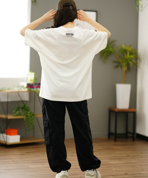 tシャツ Manhattan Portage/マンハッタンポーテージTHRASHERコラボ Tシャツ オーバーサイズ MP-M585 レディース Manhattan Portage tシャツ Portage/マンハッタンポーテージ