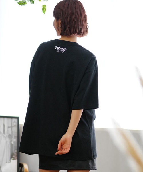 tシャツ Manhattan Portage/マンハッタンポーテージTHRASHERコラボ Tシャツ オーバーサイズ MP-M585 レディース Manhattan Portage マンハッタンポーテージ 半袖 Tシャツ