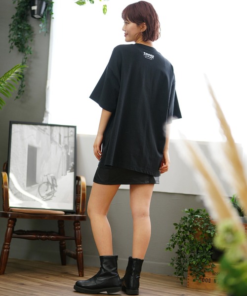 tシャツ Manhattan Portage/マンハッタンポーテージTHRASHERコラボ Tシャツ オーバーサイズ MP-M585 レディース Manhattan Portage マンハッタンポーテージ 半袖 Tシャツ
