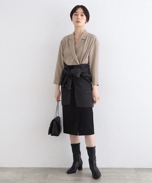 INDIVI（インディヴィ） ワンピース 「洗える／日本製」ジャケット