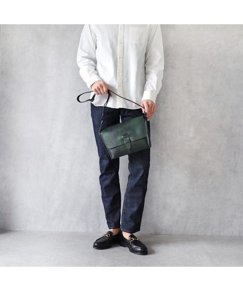 【まさデップさま専用】バイカラー フラップ レザー ショルダーメッセンジャー JOYA ショルダーバッグ ヴィンテージ調レザーフラップショルダー