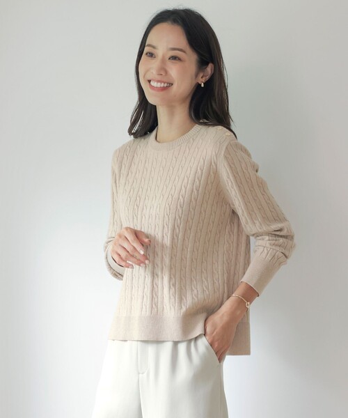 ニット セーター 「洗える」WOOL BLEND AIR クルーネック ニット レディース ニット セーター 「洗える」WOOL BLEND AIR クルーネック