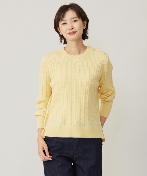 ニット セーター 「洗える」WOOL BLEND AIR クルーネック ニット レディース ニット セーター 「洗える」WOOL BLEND AIR クルーネック