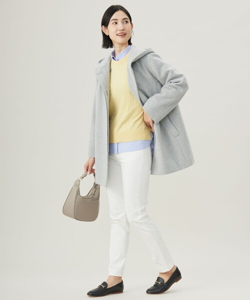 ニット セーター 「洗える」WOOL BLEND AIR ハイネック ニット レディース ニット セーター 「洗える」WOOL BLEND AIR クルーネック