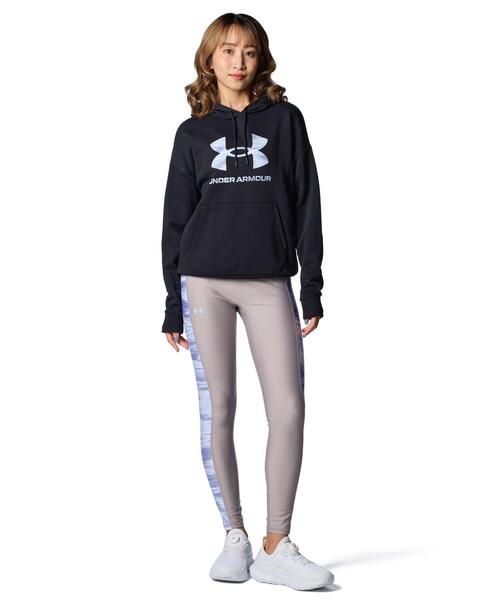 トレーナー スウェット UAライバルフリース プリント プルオーバー フーディー（トレーニング/レディース） レディース UNDER ARMOUR トレーナー スウェット UAライバルフリース