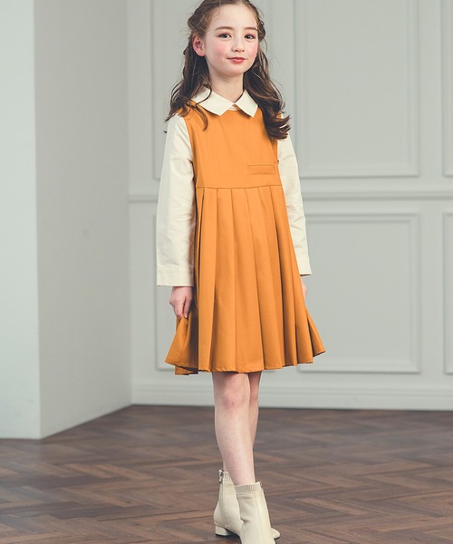 DRESCCO（ドレスコ） ワンピース バイカラーイエロープリーツ