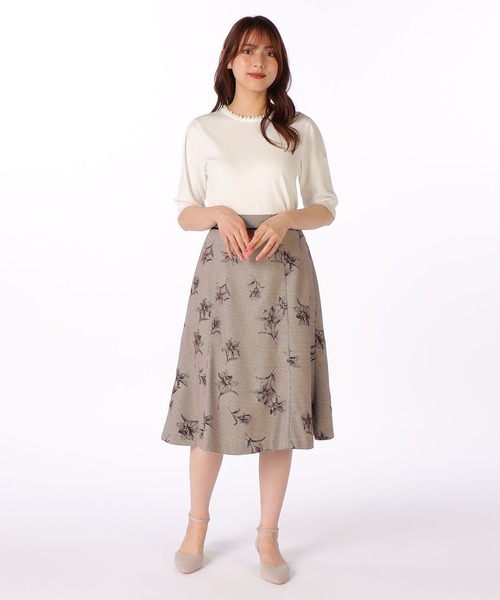 「LAISSE PASSE」 半袖ニット MEDIUM ライトグレー レディース LAISSE PASSE 「LAISSE PASSE」 半袖ニット MEDIUM ライトグレー
