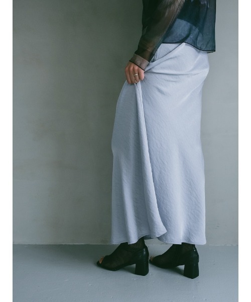 sahara スカート Silky Satin Skirt/シルキーサテンスカート