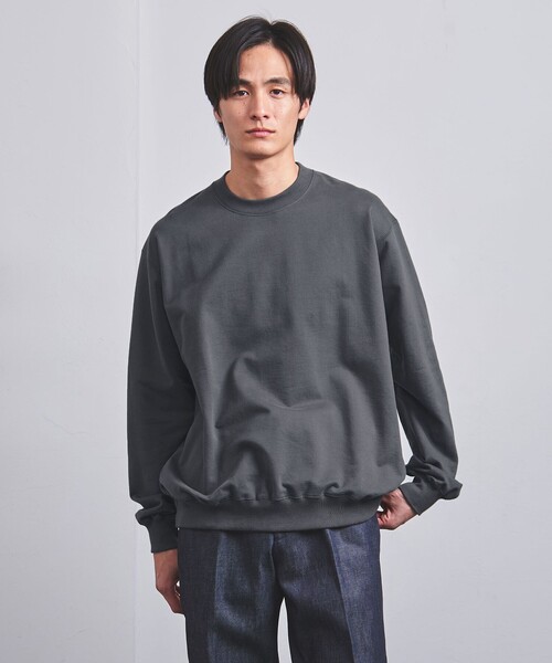 UNITED ARROWS トレーナー スウェット ピーチスキン クルー
