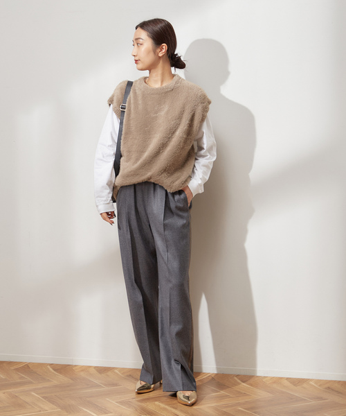 「journal standard L'essage」 半袖ニット FREE ネイビー レディース journal standard L'essage 「journal L'essage」 半袖ニット