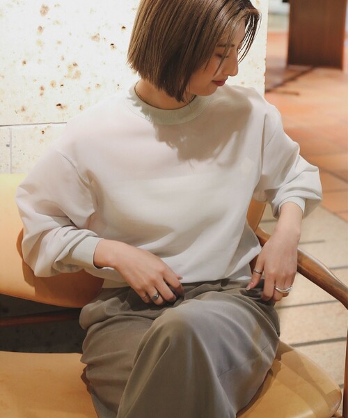 ブラウス シャツ ニット コンビ シアーブラウス「手洗い可」 レディース Demi-Luxe BEAMS ブラウス シャツ ニット コンビ シアーブラウス