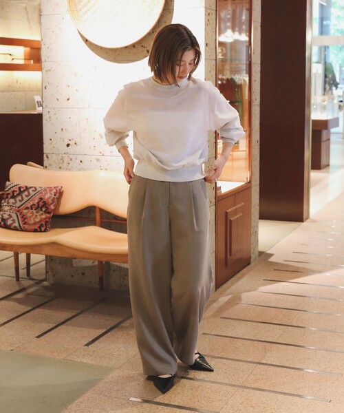 ブラウス シャツ ニット コンビ シアーブラウス「手洗い可」 レディース Demi-Luxe BEAMS ブラウス シャツ ニット コンビ シアーブラウス