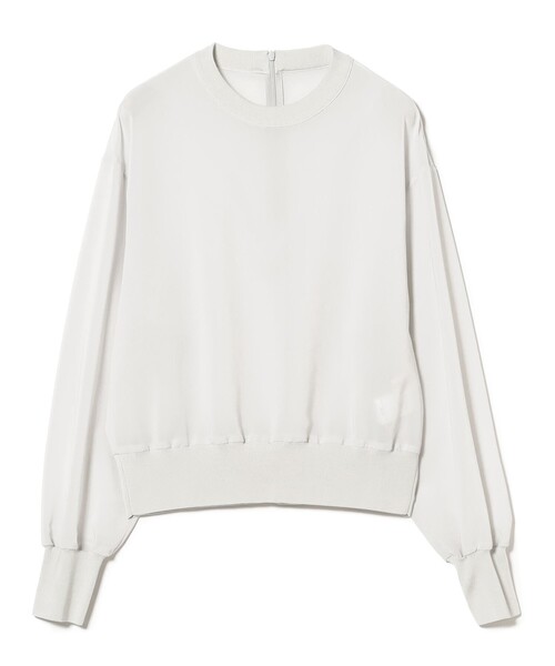 ブラウス シャツ ニット コンビ シアーブラウス「手洗い可」 レディース Demi-Luxe BEAMS ブラウス シャツ ニット コンビ シアーブラウス