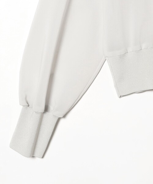 Demi-Luxe BEAMS ブラウス シャツ ニット コンビ シアーブラウス