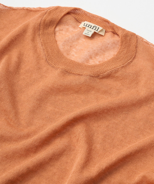 tシャツ unfil アンフィル / high-count linen oversized knit-Tee ハイカウントリネンオーバーサイズニットT unfil tシャツ アンフィル / high-count linen oversized knit