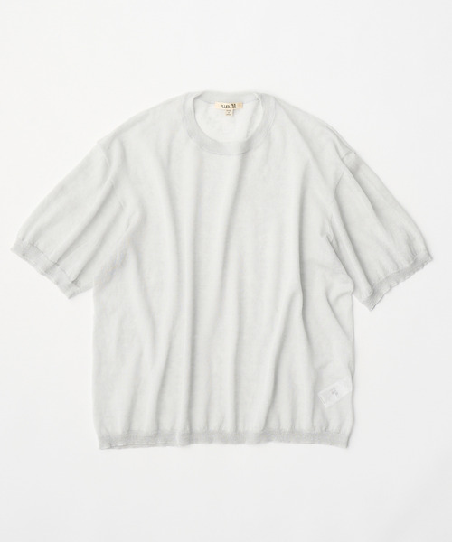 tシャツ unfil アンフィル / high-count linen oversized knit-Tee ハイカウントリネンオーバーサイズニットT unfil tシャツ アンフィル / high-count linen oversized knit