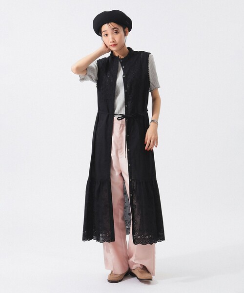 BEAMS BOY ワンピース カットワーク ノースリーブ : ZOZOTOWN