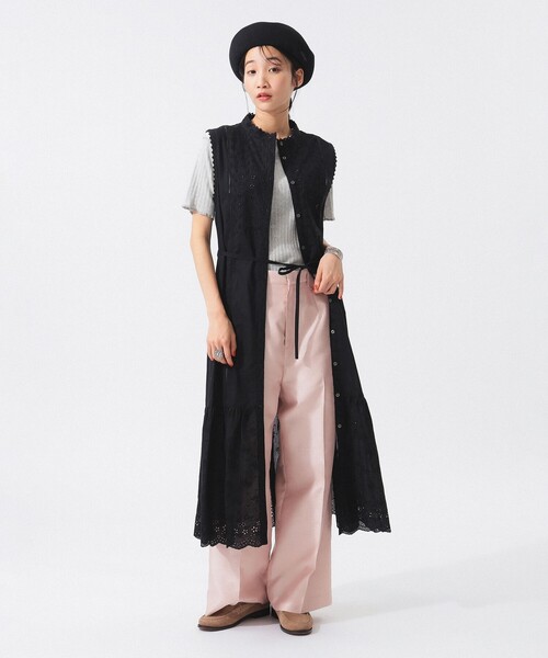 BEAMS BOY ワンピース カットワーク ノースリーブ : ZOZOTOWN
