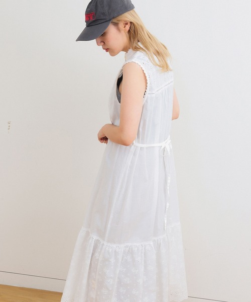 BEAMS BOY ワンピース カットワーク ノースリーブ : ZOZOTOWN