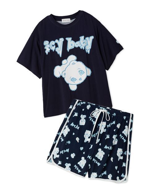 【icy baby】【接触冷感】Ｔシャツセットアップ 限定カラーあり】【icy baby】【接触冷感】Tシャツセットアップ