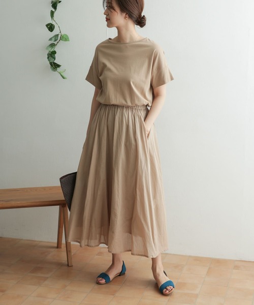 URBAN RESEARCH DOORS 「URBAN DOORS」 半袖ワンピース ONE モカ