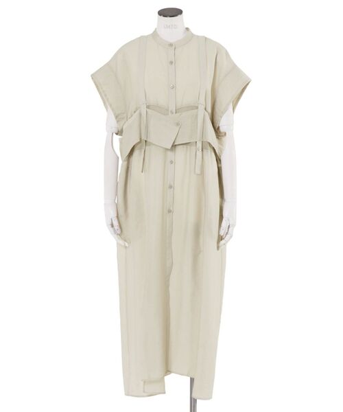 シャツ+ブラウス(長袖+七分) frill bustier layered like SH LE CIEL BLEU ブラウス シャツ ビスチェレイヤードブラウス